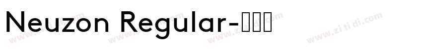 Neuzon Regular字体转换